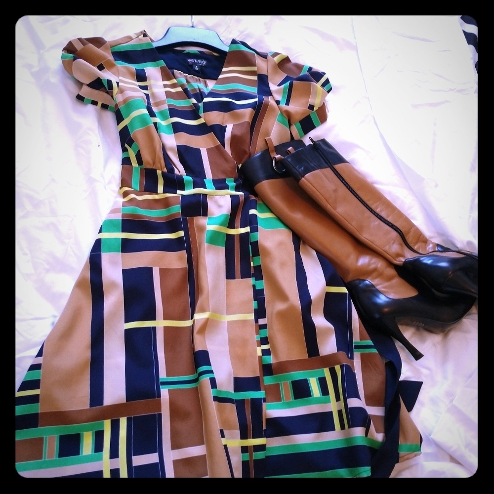 Retro striped dress